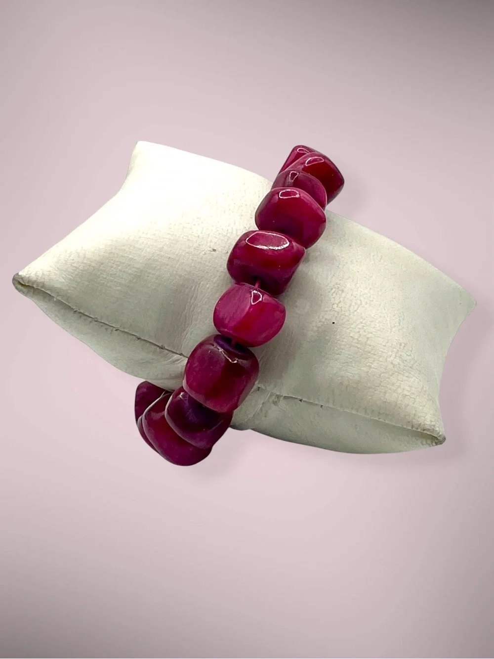 Dyed Agate Organic Nugget Beaded Stretch Bracelet